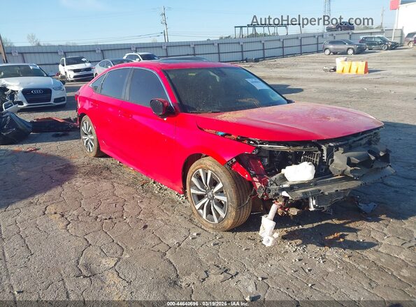 2HGFE1F71NH303573 2022 HONDA CIVIC Red Przód prawy