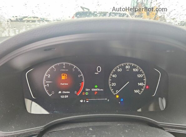 2HGFE2F25NH511885 2022 HONDA CIVIC White Вид щитка приладів