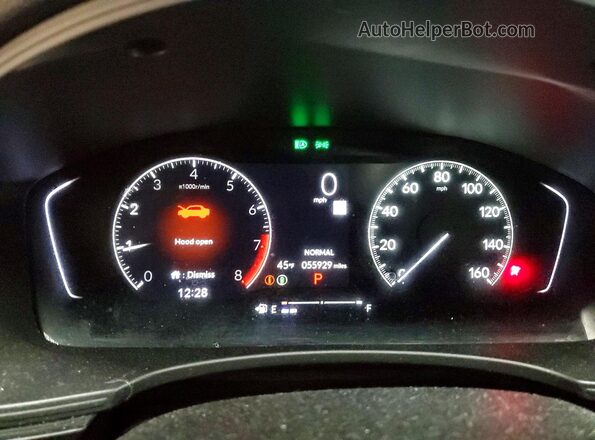 2HGFE2F50NH557781 2022 HONDA CIVIC Black Вид щитка приладів