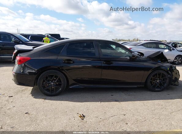 2HGFE2F52NH550153 2022 HONDA CIVIC Black უკანა სალონის ხედი