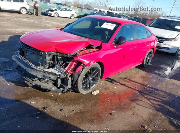 2HGFE2F53PH572004 2023 HONDA CIVIC Red წინა მარცხენა ხედი სამი მეოთხედიდან
