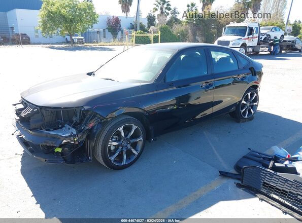 2HGFE4F80SH320905 2025 HONDA CIVIC HYBRID Черный Передняя левая четверть