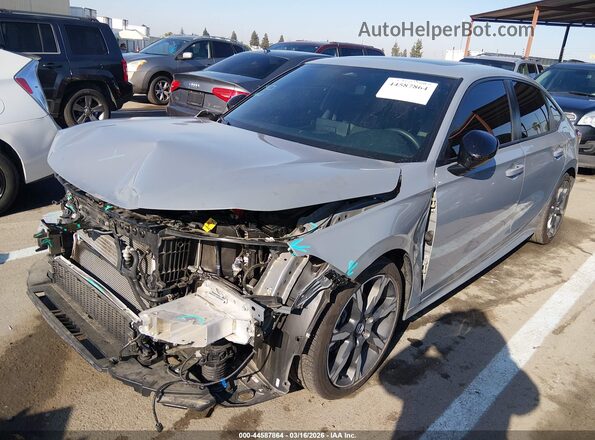 2HGFE4F81SH339303 2025 HONDA CIVIC HYBRID Серый Передняя левая четверть