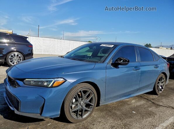 2HGFE4F87SH333893 2025 HONDA CIVIC Blue Առջևի ձախ երեք քառորդ տեսարան