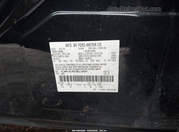 2LMPJ6JR2JBL34591 2018 LINCOLN MKX Black Widok komory silnika