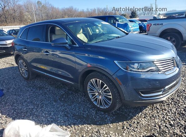 2LMPJ6LP0JBL34715 2018 LINCOLN MKX Blue Front right