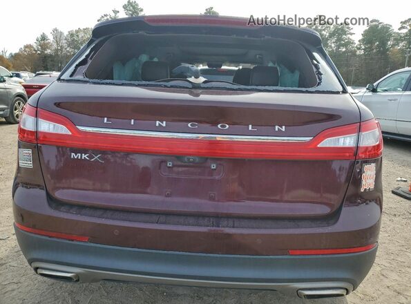 2LMPJ6LR6JBL48698 2018 LINCOLN MKX Burgundy Вид ззаду