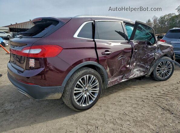 2LMPJ6LR6JBL48698 2018 LINCOLN MKX Burgundy Задня права чверть