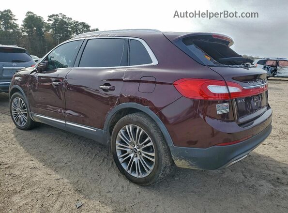2LMPJ6LR6JBL48698 2018 LINCOLN MKX Burgundy Задня ліва чверть