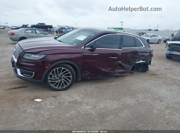 2LMPJ8L99KBL32797 2019 LINCOLN NAUTILUS Темно-бордовый Вид спереди