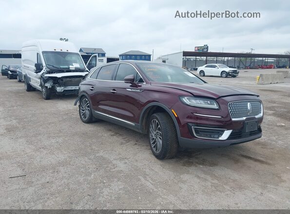 2LMPJ8L99KBL32797 2019 LINCOLN NAUTILUS Темно-бордовый Передняя правая четверть