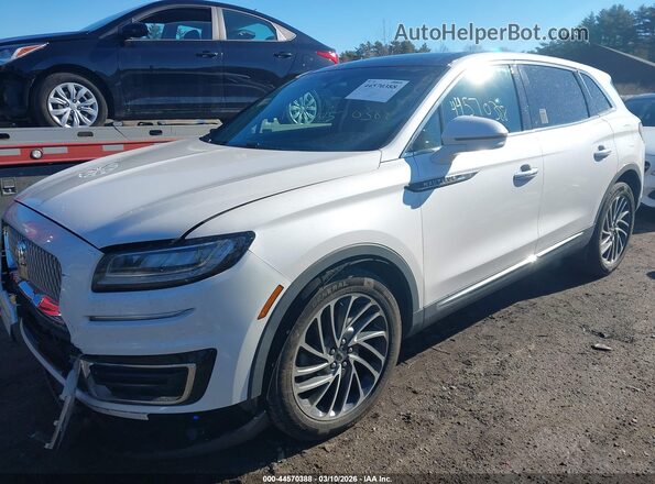 2LMPJ8L9XKBL64982 2019 LINCOLN NAUTILUS White წინა მარცხენა ხედი სამი მეოთხედიდან
