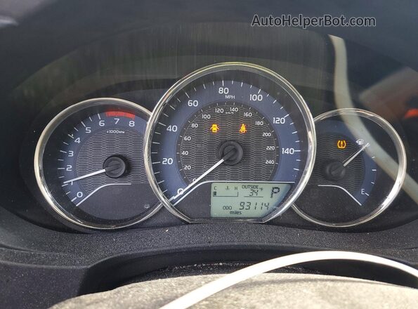 2T1BURHE7GC713561 2016 TOYOTA LL Красный Вид щитка приборов
