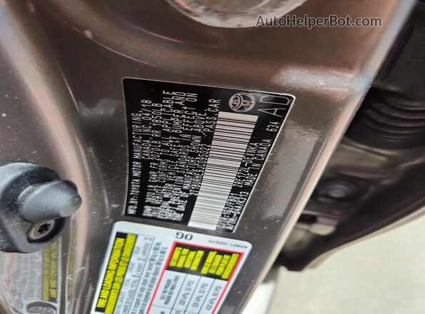 2T1BURHE9JC095022 2018 TOYOTA LL Brown Շարժիչի բաժամունքի տեսք
