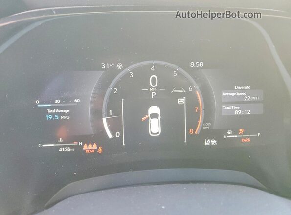 2T2BAMBA6SC060887 2025 LEXUS RX Charcoal Вид щитка приладів