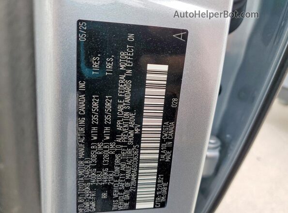 2T2BAMBA6SC063675 2025 LEXUS RX Silver Vista interior de 360 grados