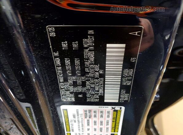 2T2BBMCA7SC104536 2025 LEXUS RX Синий Панорамный вид салона 360°