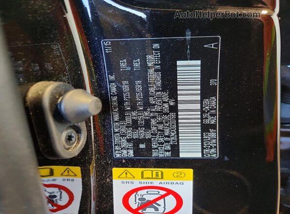 2T2BZMCA3GC007689 2016 LEXUS RX Black Vista interior de 360 grados