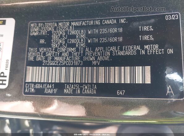 2T2GGCEZ5PC031873 2023 LEXUS NX 350 Green Widok komory silnika