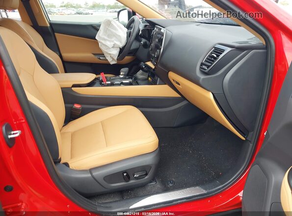 2T2GGCEZ7SC077665 2025 LEXUS NX 350 Red Widok wnętrza z przodu