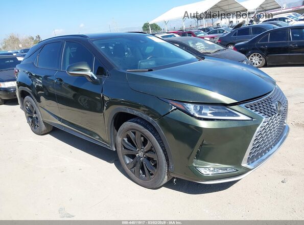 2T2HZMDA2NC355635 2022 LEXUS RX 350 Зеленый Передняя правая четверть