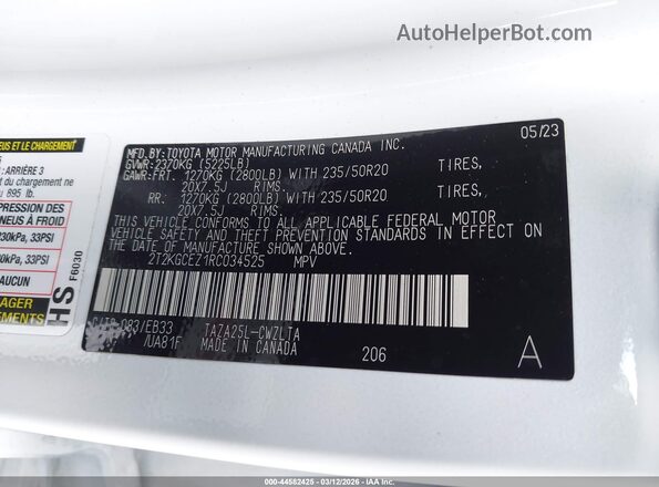 2T2KGCEZ1RC034525 2024 LEXUS NX 350 Белый Вид подкапотного пространства