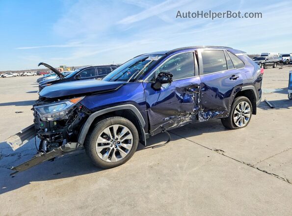 2T3C1RFV6KW022035 2019 TOYOTA RAV4 Синий Передняя левая четверть
