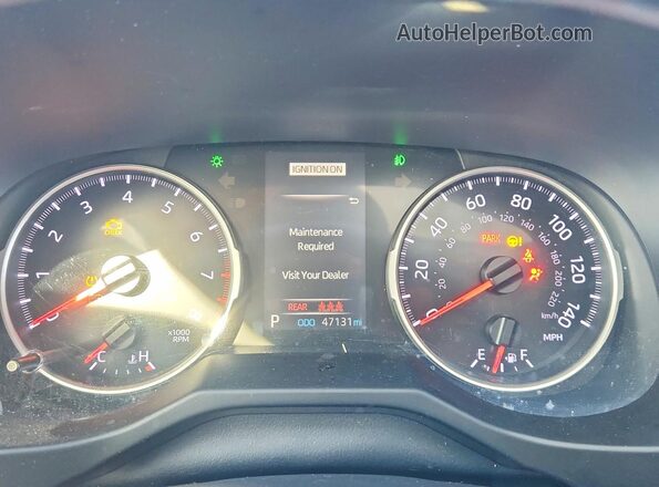 2T3C1RFV6KW022035 2019 TOYOTA RAV4 Синий Вид щитка приборов