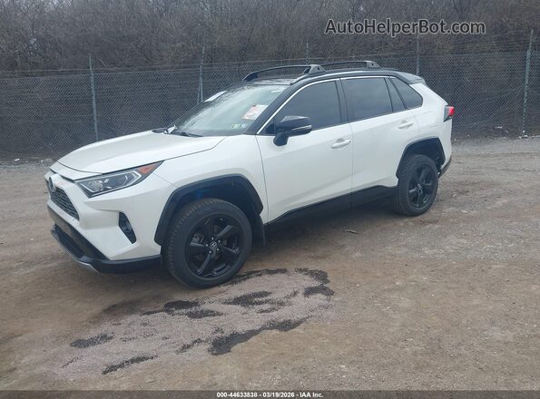2T3EWRFV0KW027239 2019 TOYOTA RAV4 HYBRID White Vista tres cuartos delantera izquierda