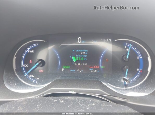 2T3EWRFV0KW027239 2019 TOYOTA RAV4 HYBRID White Vista de los asientos traseros