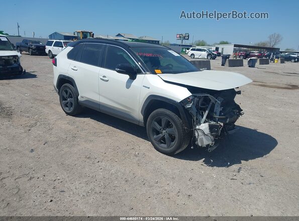 2T3EWRFV1KW041943 2019 TOYOTA RAV4 HYBRID Белый Передняя правая четверть