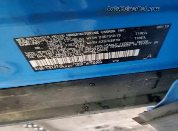 2T3J1RFV3KC041649 2019 TOYOTA RAV4 Blue სალონის 360-გრადუსიანი ხედი