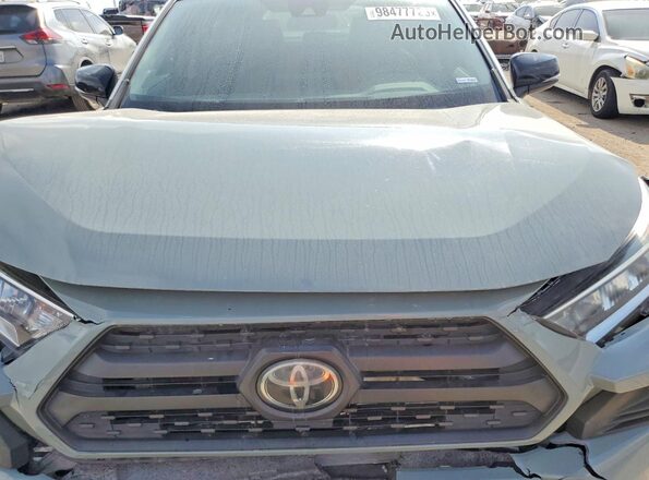 2T3J1RFV8KW017443 2019 TOYOTA RAV4 Зеленый Вид задней части салона