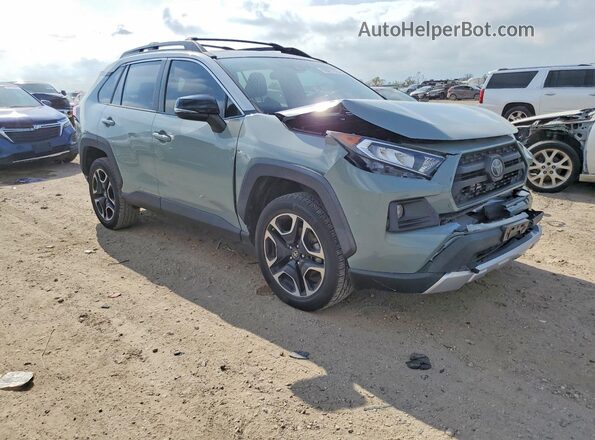 2T3J1RFV8KW017443 2019 TOYOTA RAV4 Зеленый Передняя правая четверть