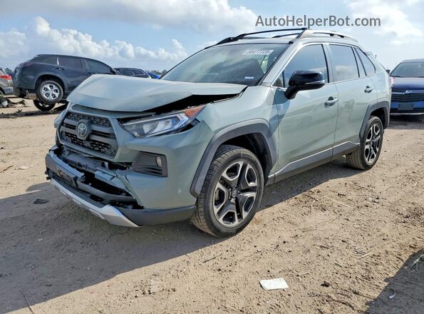 2T3J1RFV8KW017443 2019 TOYOTA RAV4 Зеленый Передняя левая четверть