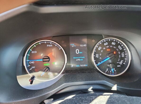 2T3MWRFV1KW027083 2019 TOYOTA RAV4 Серебряный Вид щитка приборов