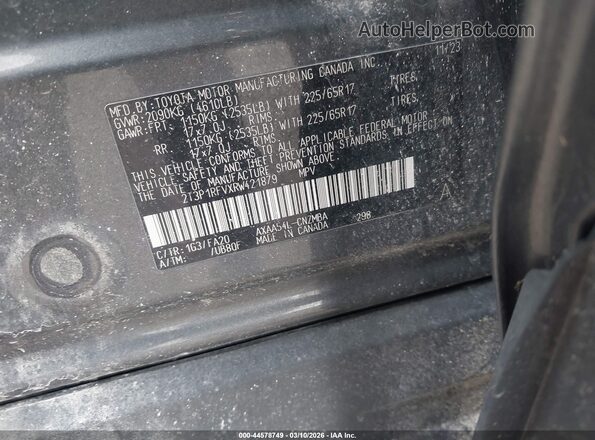 2T3P1RFVXRW421879 2024 TOYOTA LE Gray Vista del compartimento del motor