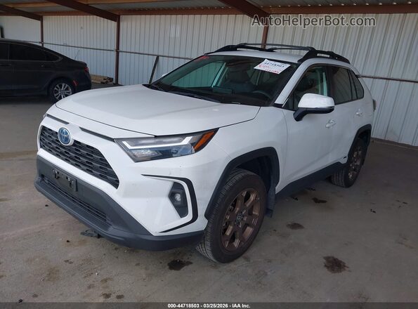 2T3UWRFV1PW168548 2023 TOYOTA RAV4 HYBRID White წინა მარცხენა ხედი სამი მეოთხედიდან