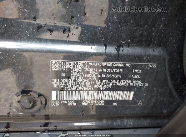 2T3UWRFV2RW195244 2024 TOYOTA RAV4 HYBRID Black Widok komory silnika