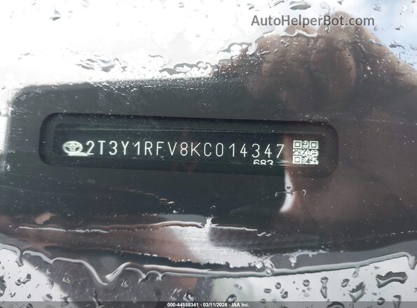 2T3Y1RFV8KC014347 2019 TOYOTA LIMITED Серый 
