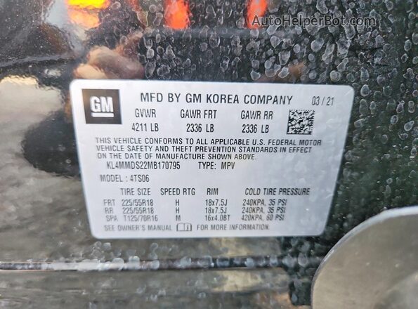 KL4MMDS22MB170795 2021 BUICK ENCORE Черный 