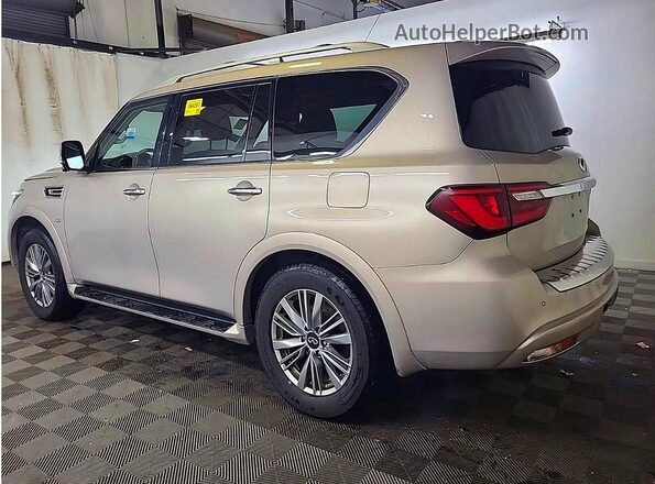 JN8AZ2NE6J9194254 2018 INFINITI QX80 Золотой Передняя правая четверть