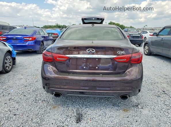 JN1EV7AP0LM200498 2020 INFINITI Q50 Темно-бордовый Вид салона спереди