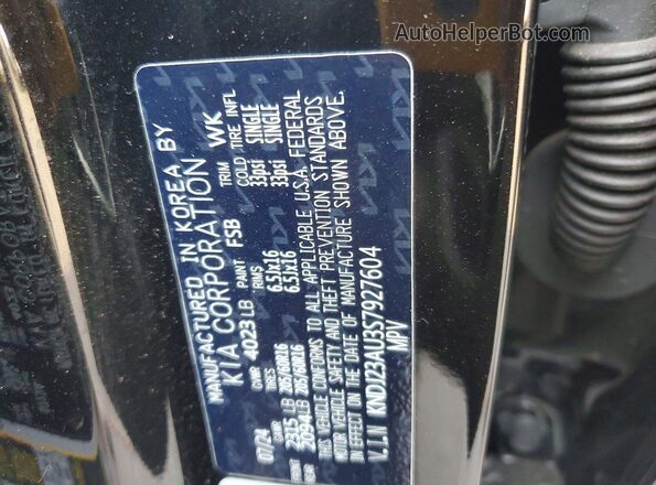KNDJ23AU3S7927604 2025 KIA SOUL Черный Вид наклейки с VIN-кодом