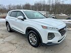 2019 Hyundai Santa Fe White vin: 5NMS2CAD4KH121087