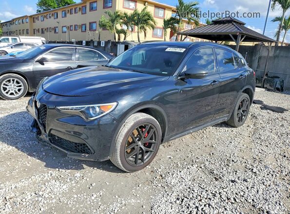 ZASPAJAN9K7C59485 2019 ALFA ROMEO STELVIO Black Przód lewy