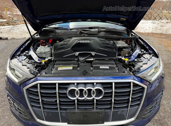 WA1AXAF70MD010157 2021 AUDI Q7 Blue Widok deski rozdzielczej
