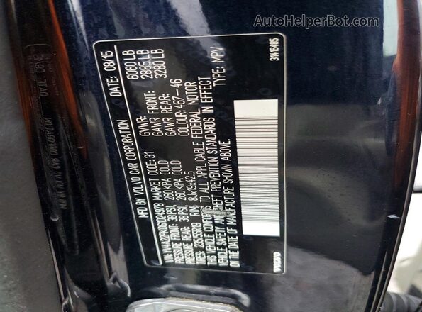 YV4A22PK0G1024978 2016 VOLVO XC90 Синий Панорамный вид салона 360°