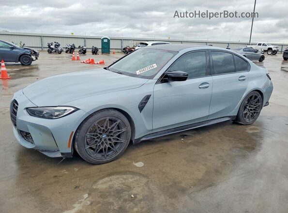 WBS33AY07NFM37814 2022 BMW M3 Gray Հետևի ձախ