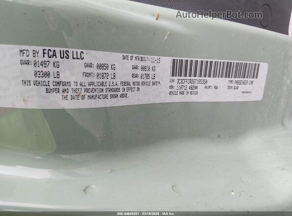 3C3CFFCR2GT165350 2016 FIAT 500 Зеленый Вид подкапотного пространства
